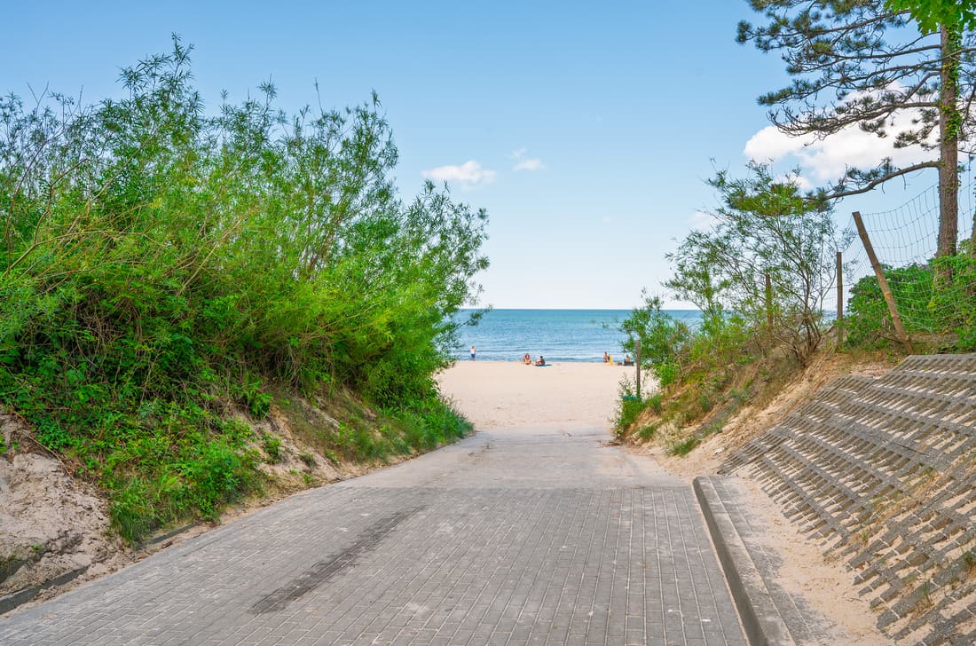 Zejście na plażę